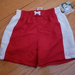 OP Boys Swimsuit  in red & white, 12M, 18M, 24M